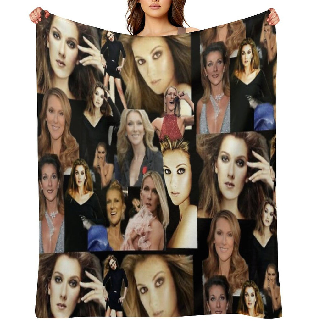 Celine Dion Collage Lightweight Throw Blanket