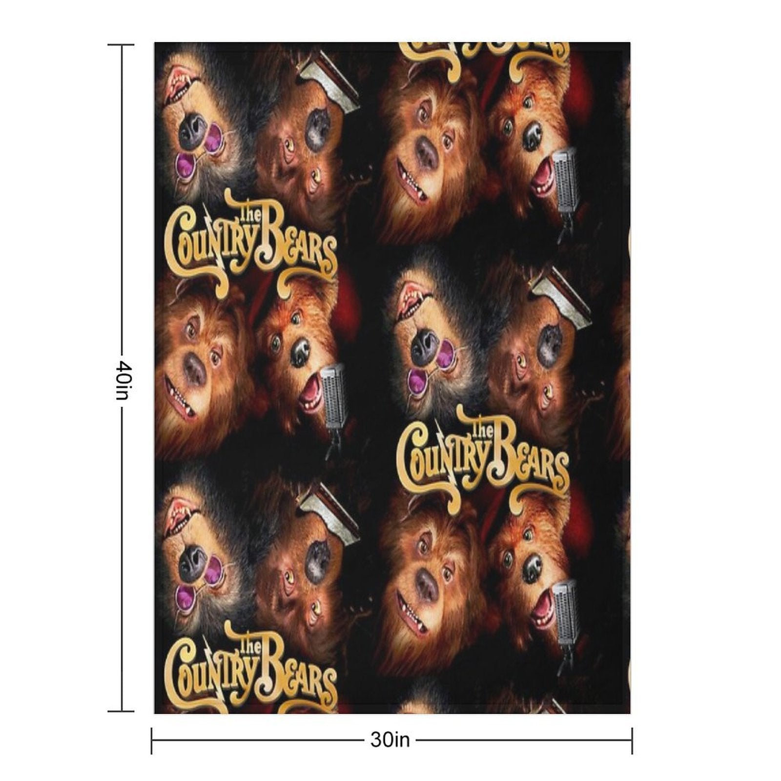 The Country Bears Travel-friendly Throw Blanket