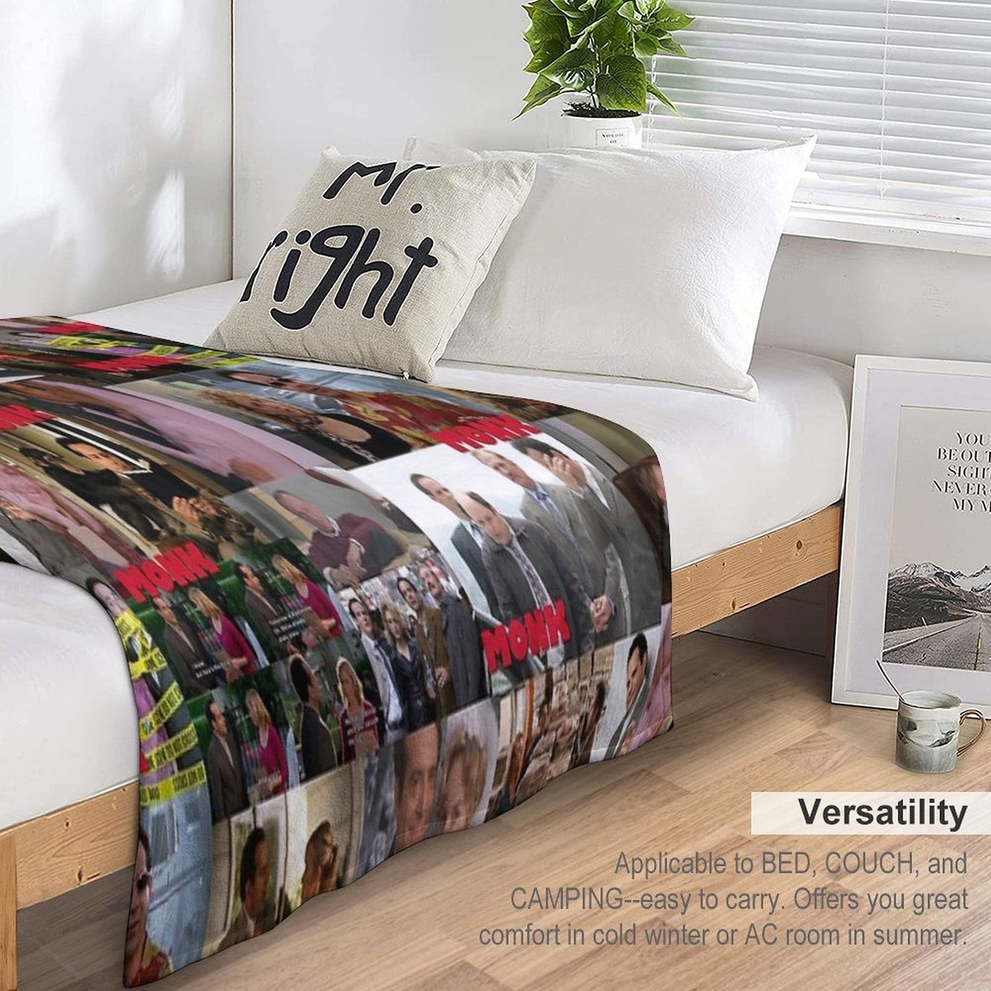 Monk Collage Premium Throw Blanket