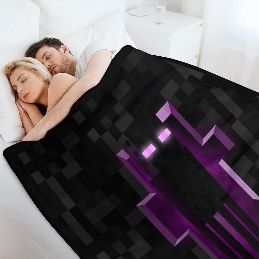 Enderman Minecrafter Enderdragon Eco-conscious Throw Blanket