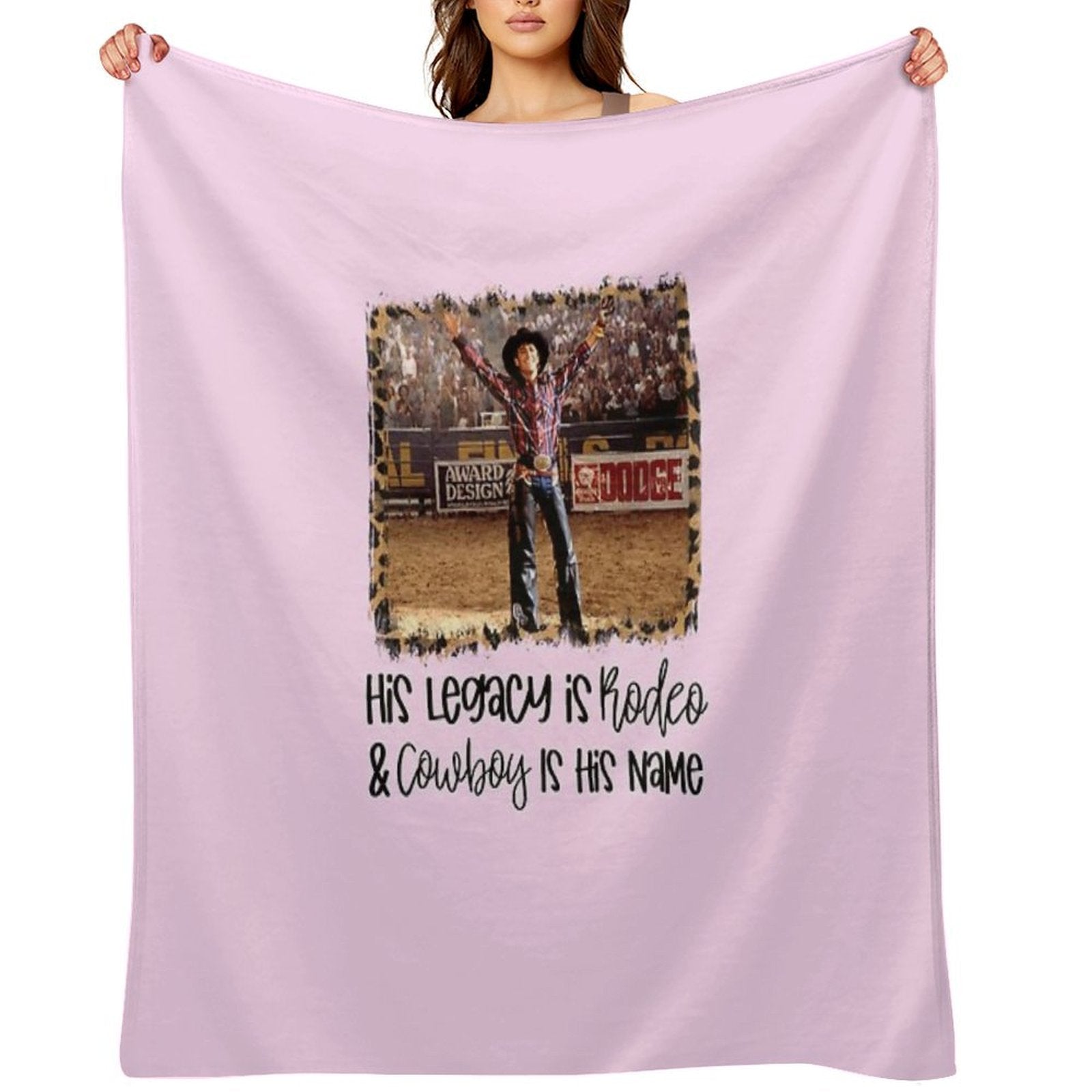 His Legacy Is Rodeo And Cowboy Is His Name Waitin on Lane Funny Cute 8 Seconds Cowboy Cowgirl Rodeo Bull Rider Riding Frost Movi Lightweight Throw Blanket