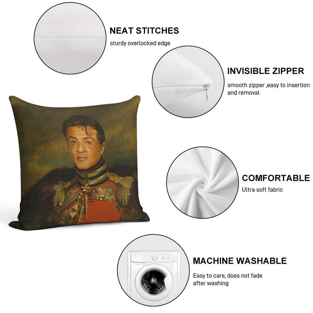 Sylvester Stallone - Replaceface Soft High-Density Material Throw Pillow