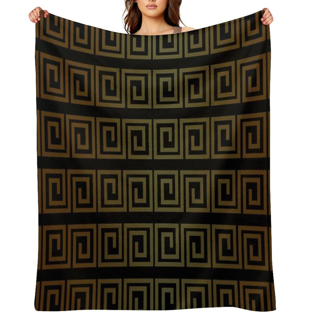 Japanese Geometric Pattern Velvety-soft Throw Blanket
