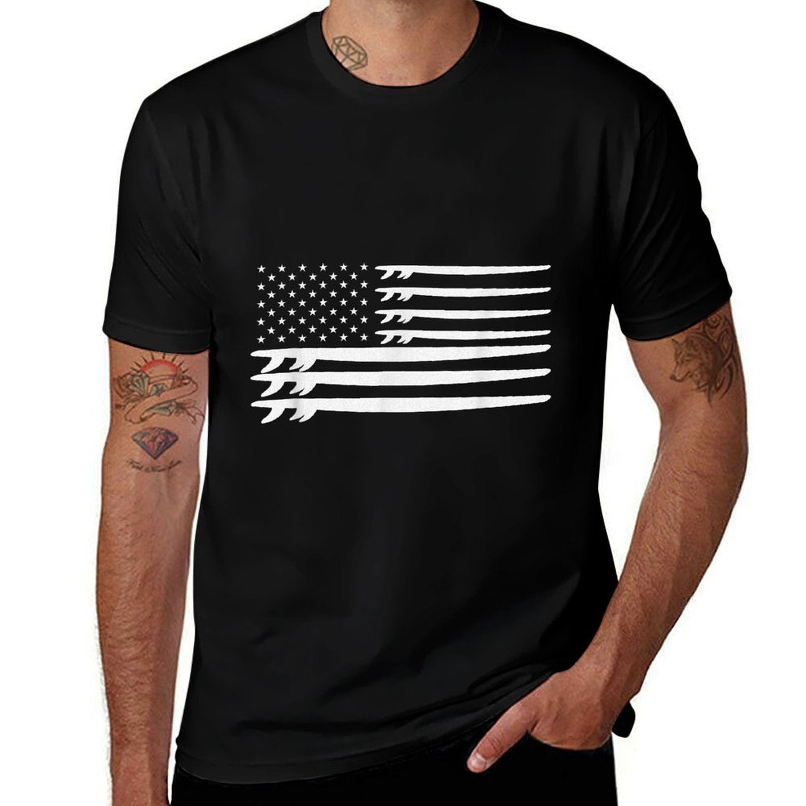 Surfer American Surfboard  Classic T-Shirt