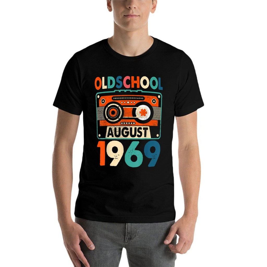 Funny Old School August 1969 50th Birthday  Relaxed-fit T-Shirt
