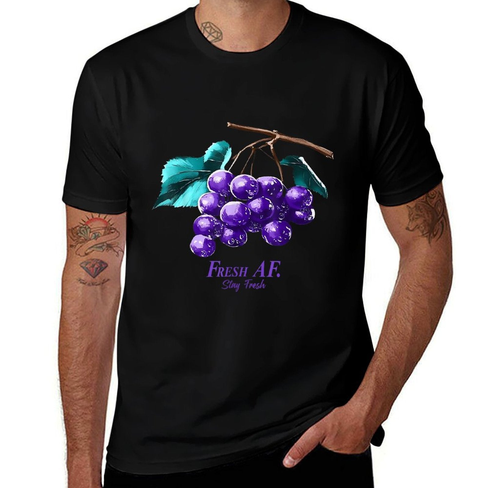 Fresh Grape Grape 5s Matching For Men Women  Tagless Design T-Shirt
