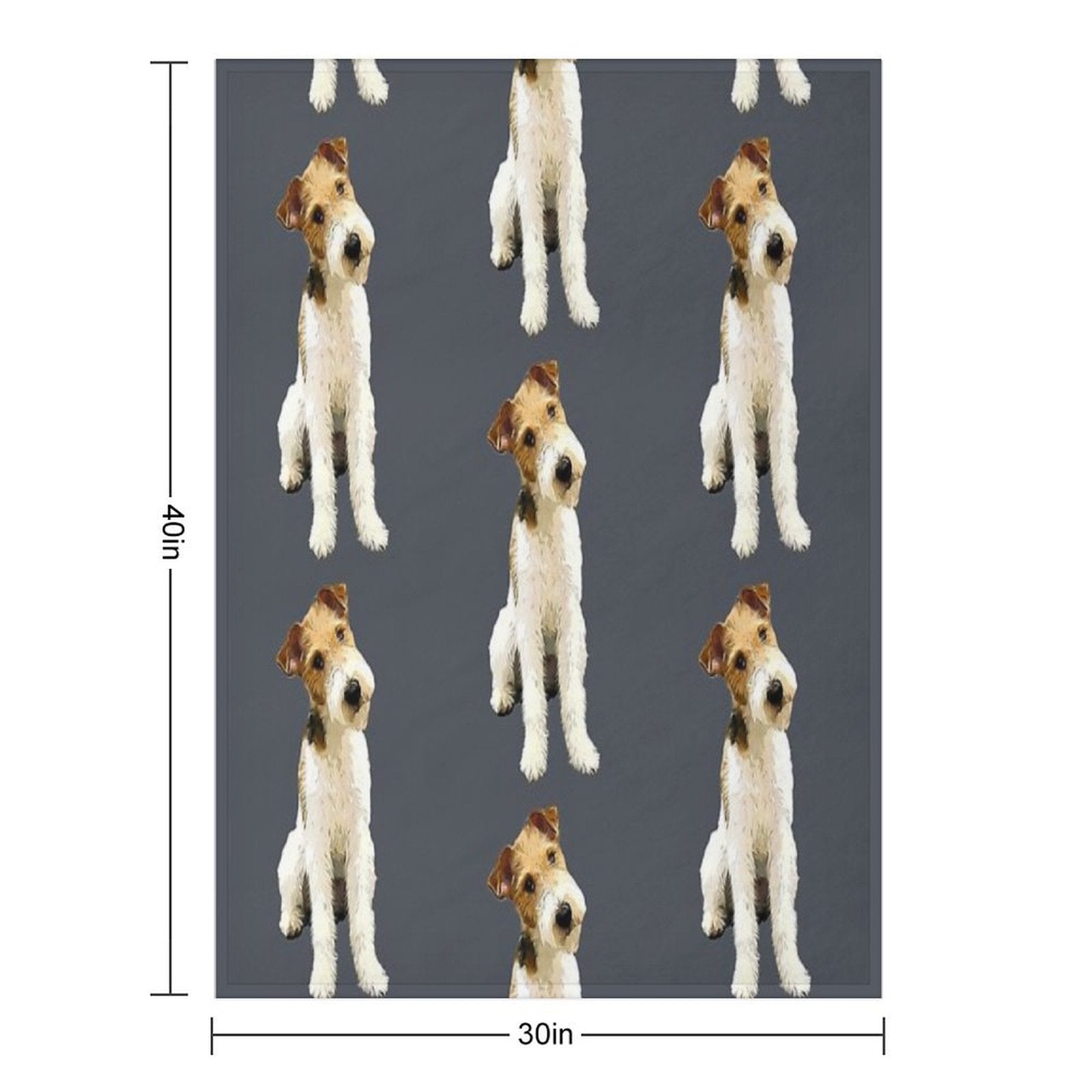 Wire Fox Terrier Head Tilt Eco-conscious Throw Blanket