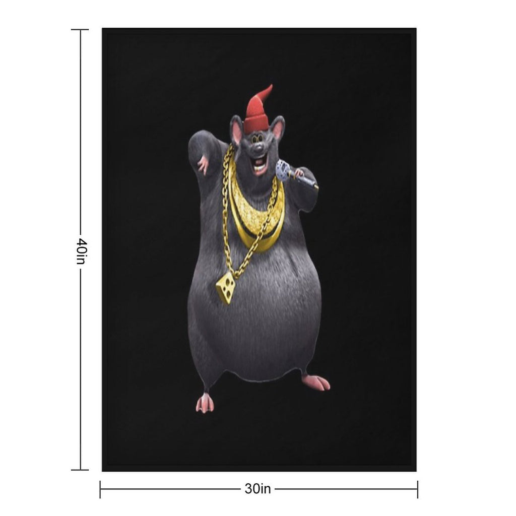 Biggie Cheese Rat Wrinkle-free Throw Blanket