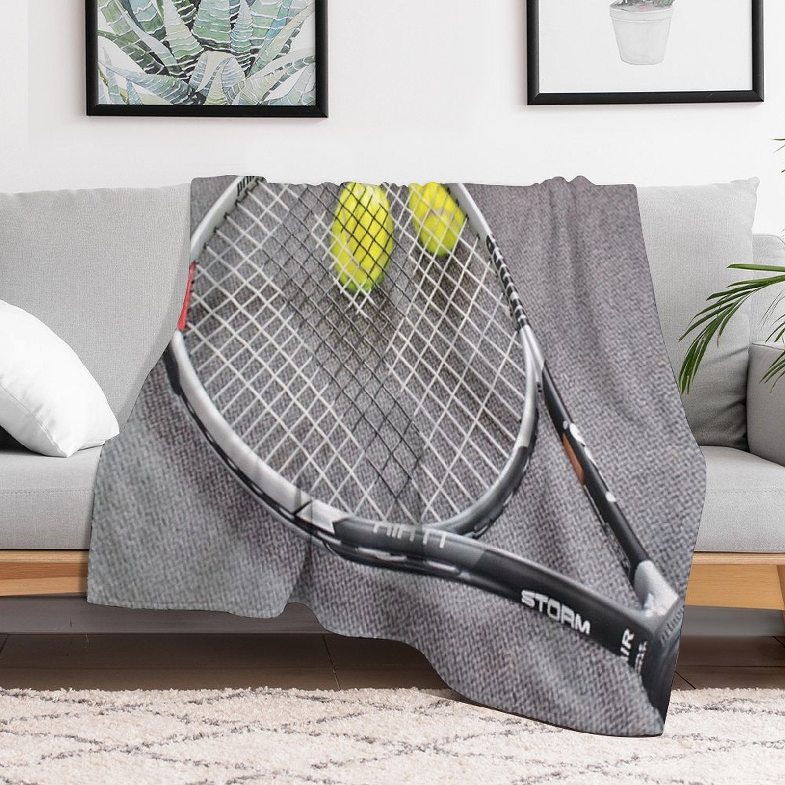 Tennis Ball Machine-washable Throw Blanket