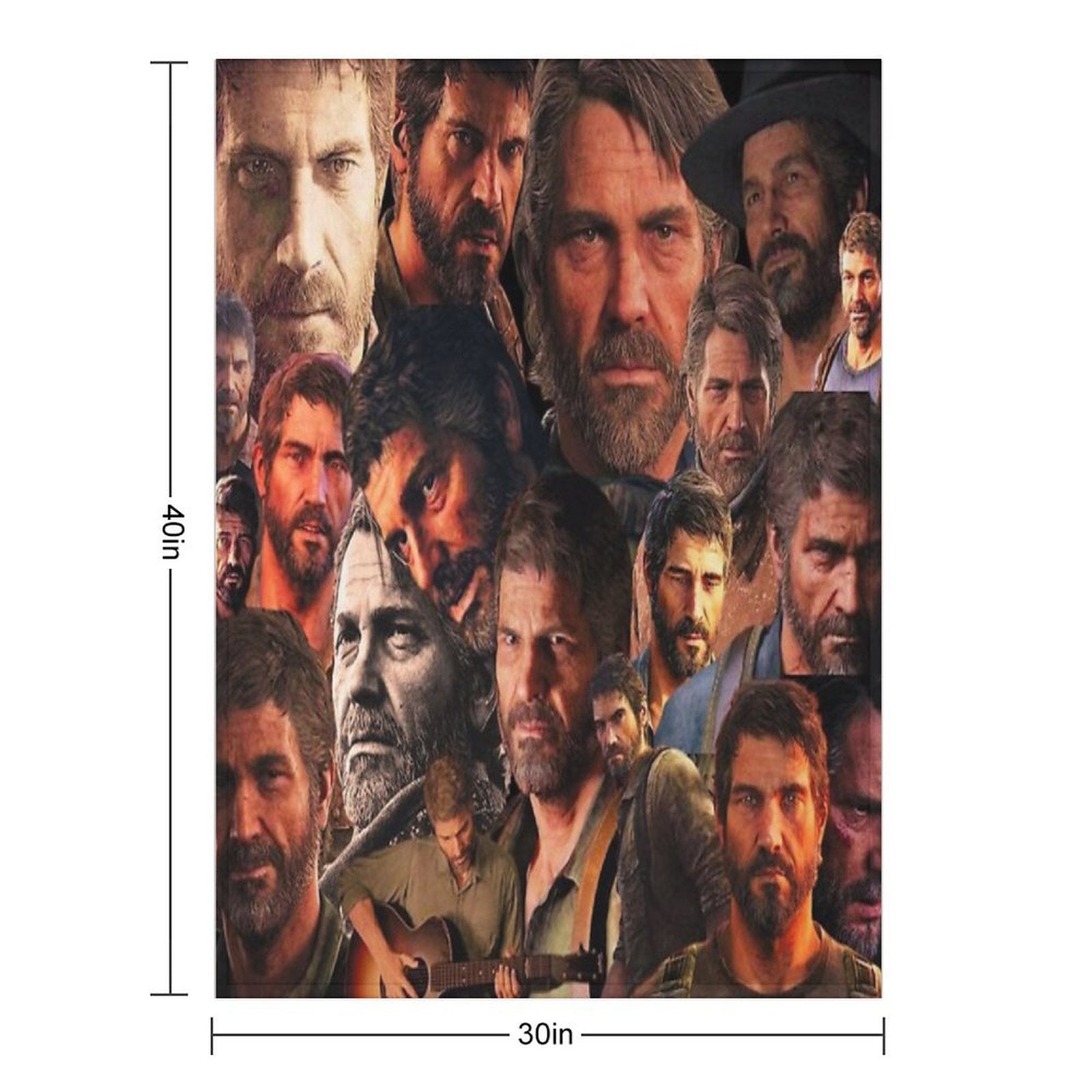 Last of Us Joel Collage Velvety-soft Throw Blanket