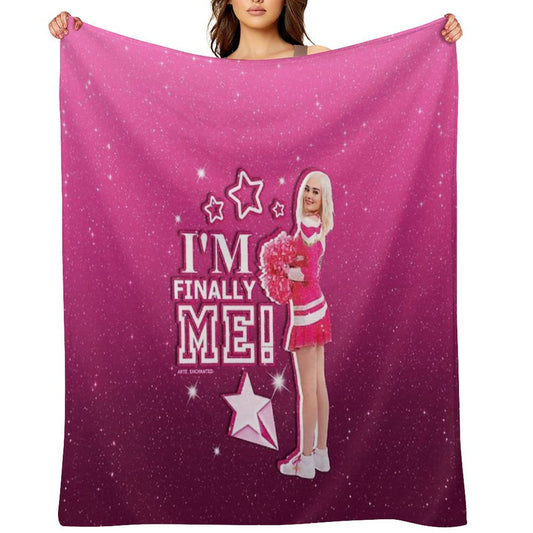 Zombies 3 - Addison I'm Finally Me Pink Glitter Travel-friendly Throw Blanket