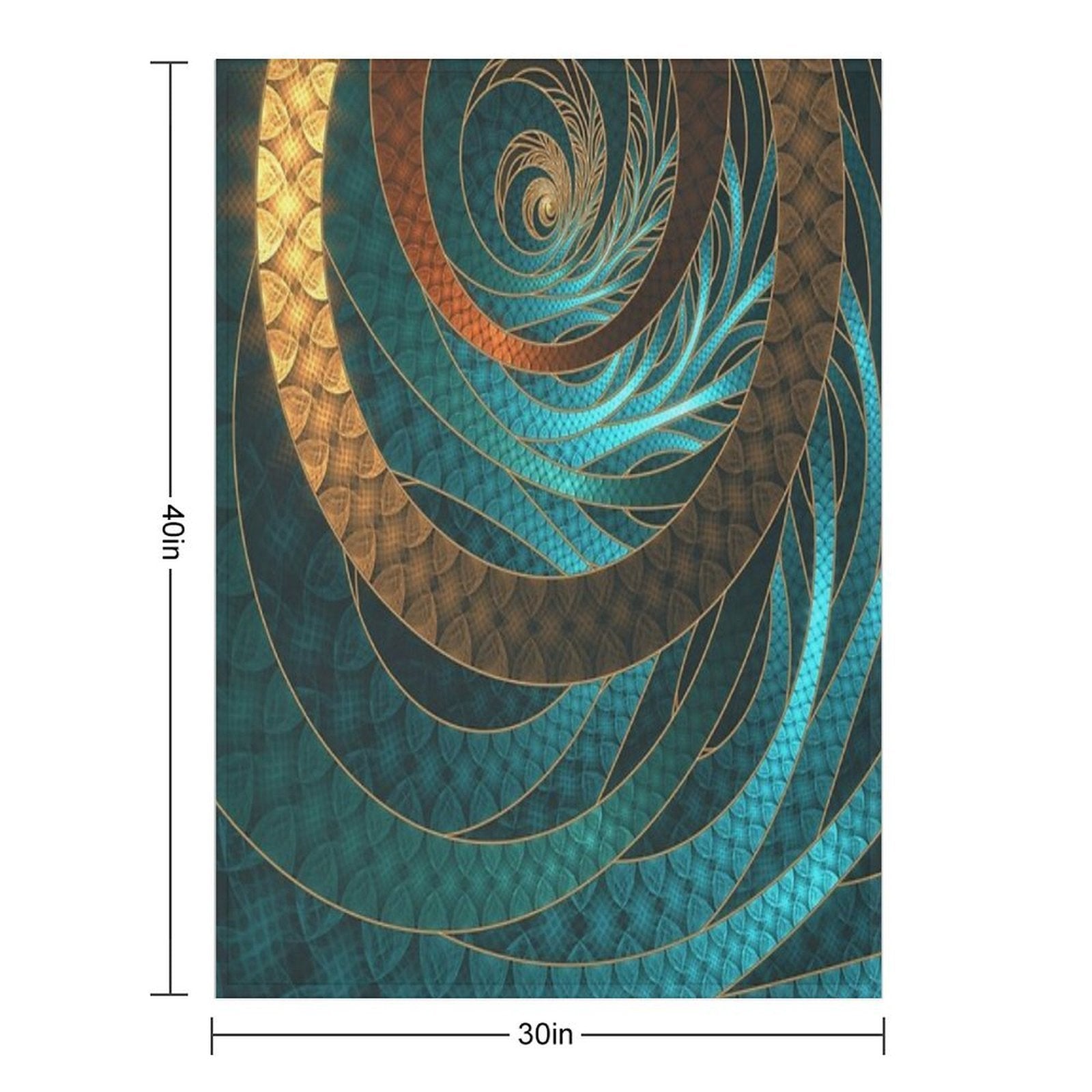 Beautiful Corded Leather Turquoise Fractal Bangles Travel-friendly Throw Blanket
