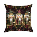 Christmas Nutcracker Trio Soft Hidden Zipper Throw Pillow