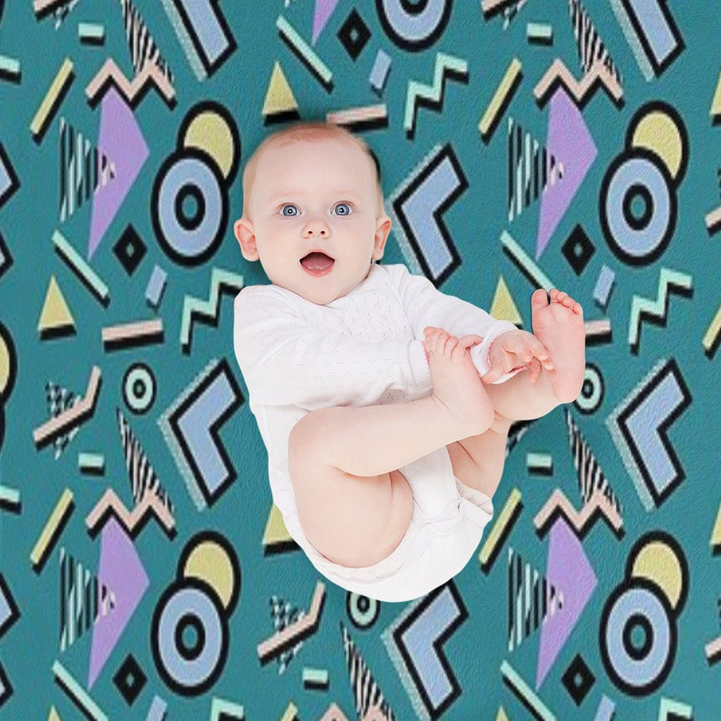 80s Pattern Vaporwave Memphis Pastel Squiggles Gift-ready Throw Blanket