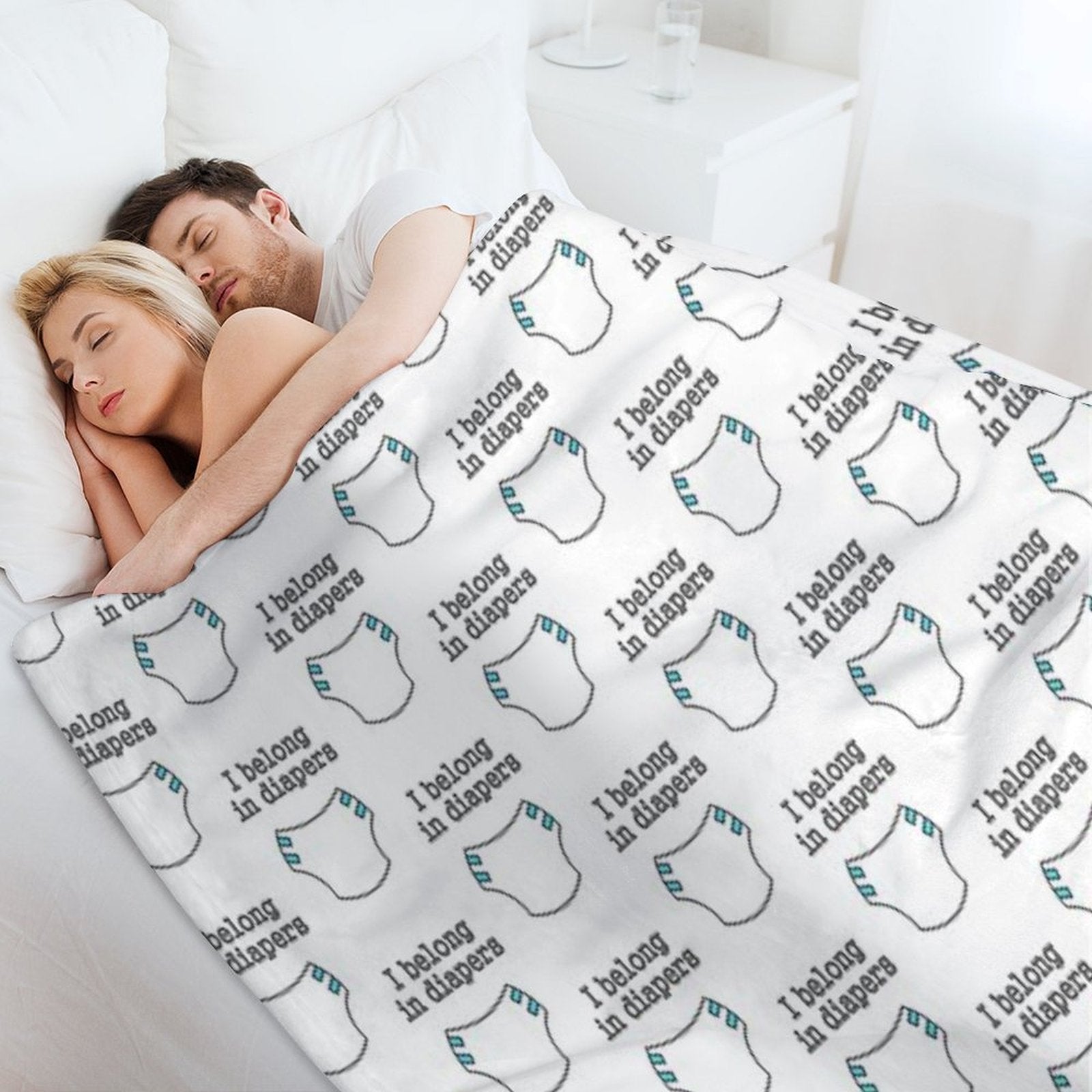 I Belong in Diapers All-season Throw Blanket
