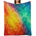 Abstract Multi Color Cubizm Painting Multi-functional Throw Blanket
