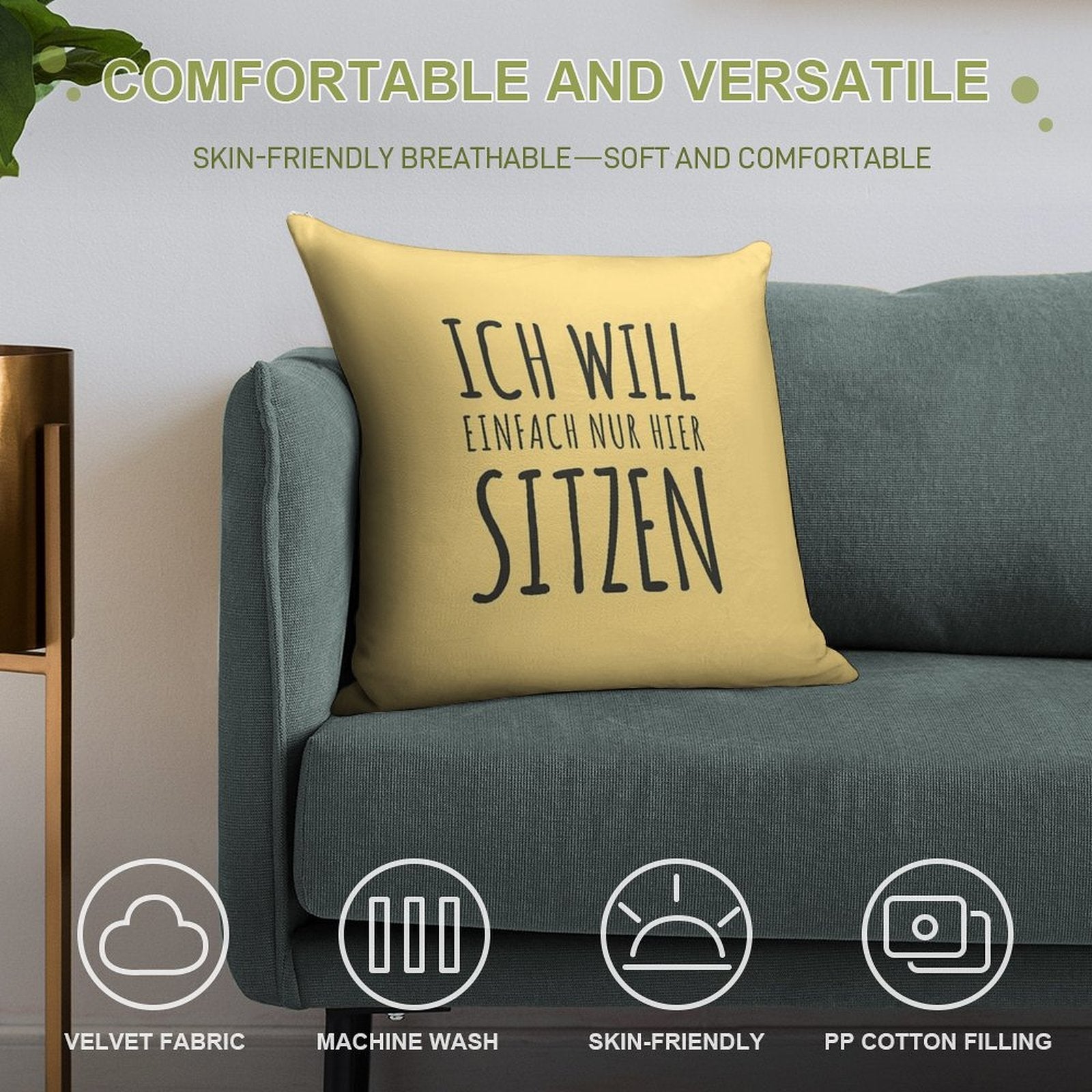 I Just Want to Sit Here Soft Anti-Pilling Throw Pillow