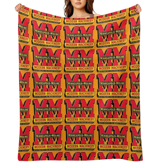 Minneapolis Moline Modern Machinery Versatility Throw Blanket
