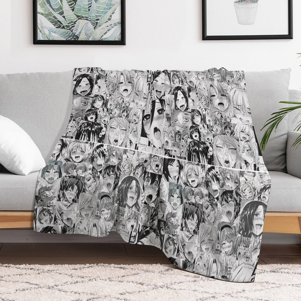 Aygo Hentai Anime Face Plush Throw Blanket