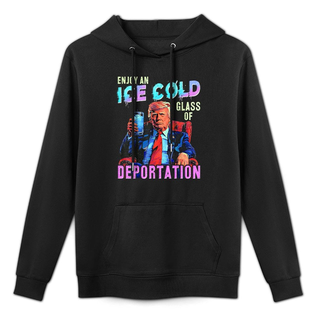 ICE Enjoy An Ice Cold Glass Of Deportation Cotton-Polyester Blend Hoodie