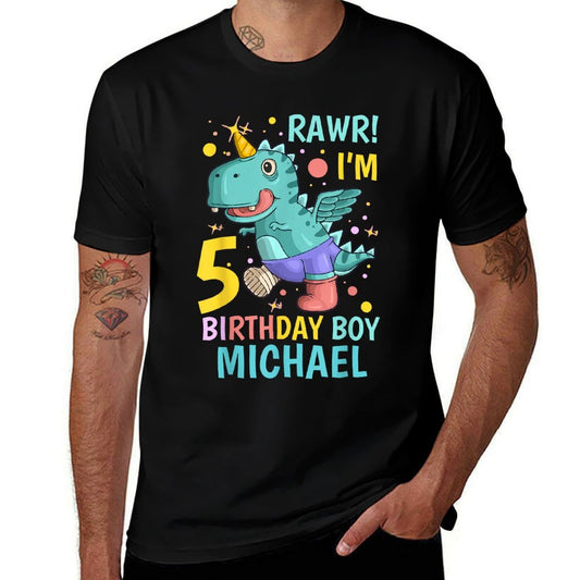 Michael 5th Birthday 5 Year Old Boy  Stretchy T-Shirt