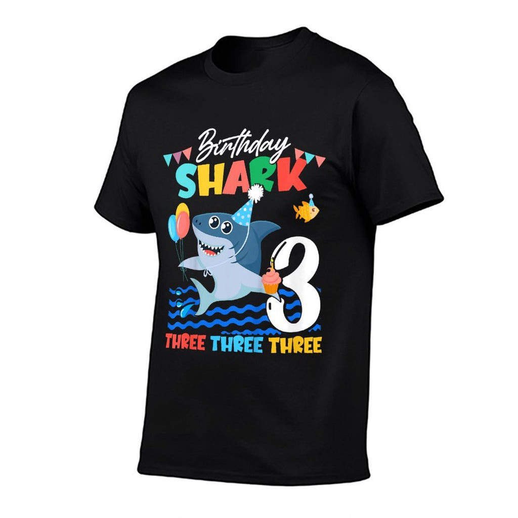 Baby Cute Shark Birthday Boy 3 Year Old Gift - Three Three  Classic T-Shirt