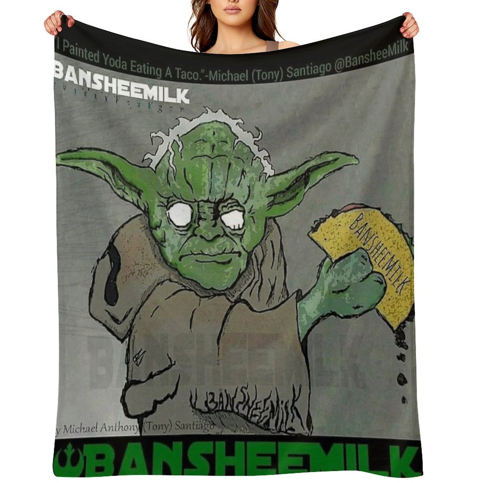Gemini Master Eating Tacos Plush Throw Blanket