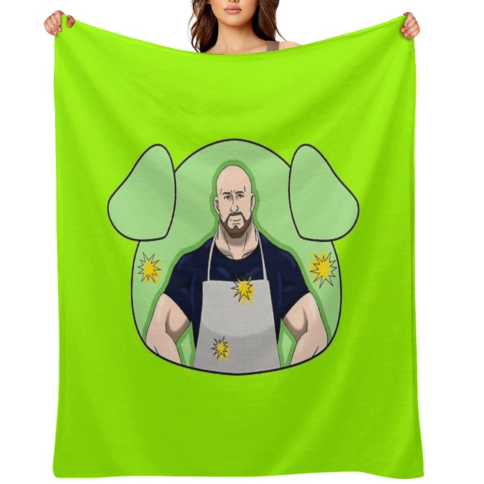 Chef at The Oinky Doink Cafe Travel-friendly Throw Blanket