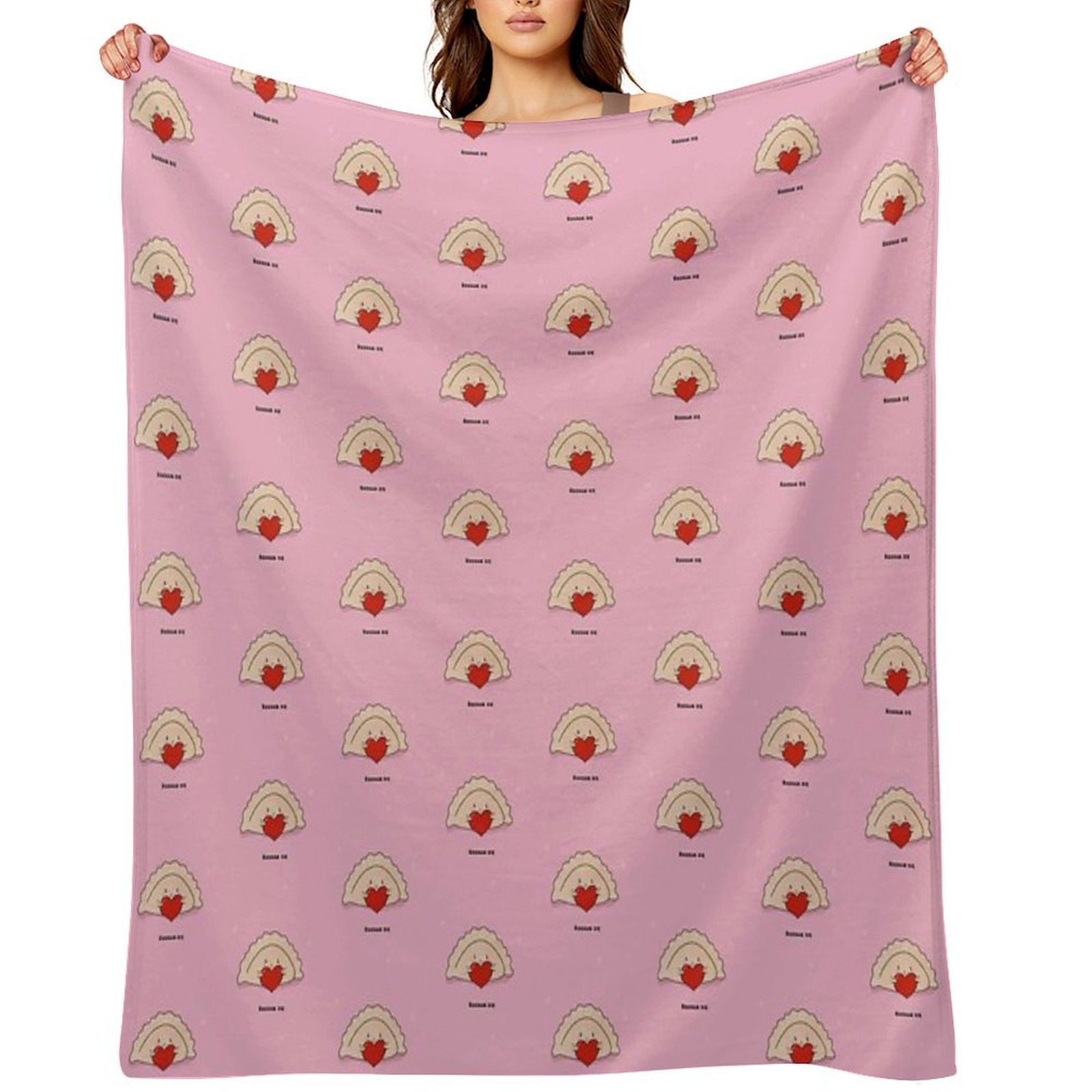 Kocham Cie Cute Pierogi Card with An Adorable Polish Dumpling Anti-pilling Throw Blanket