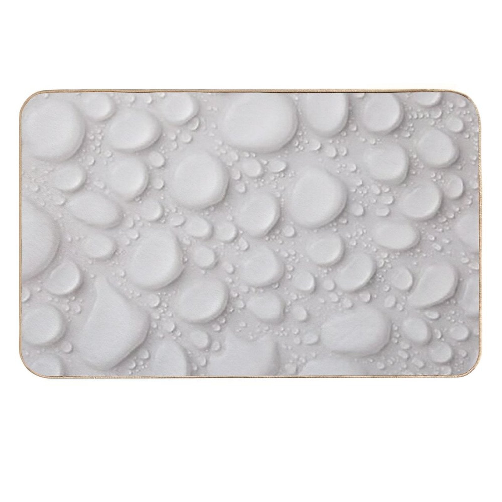 Water Drops, Beads, Rain Drops, Bubbles, White, Clear, Wet, Drenched,  Slip-Resistant Bath Mat