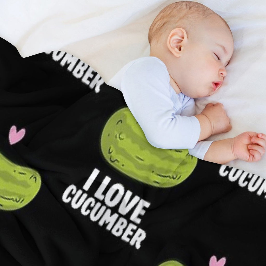 Cucumber - I Love Cucumber Travel-friendly Throw Blanket