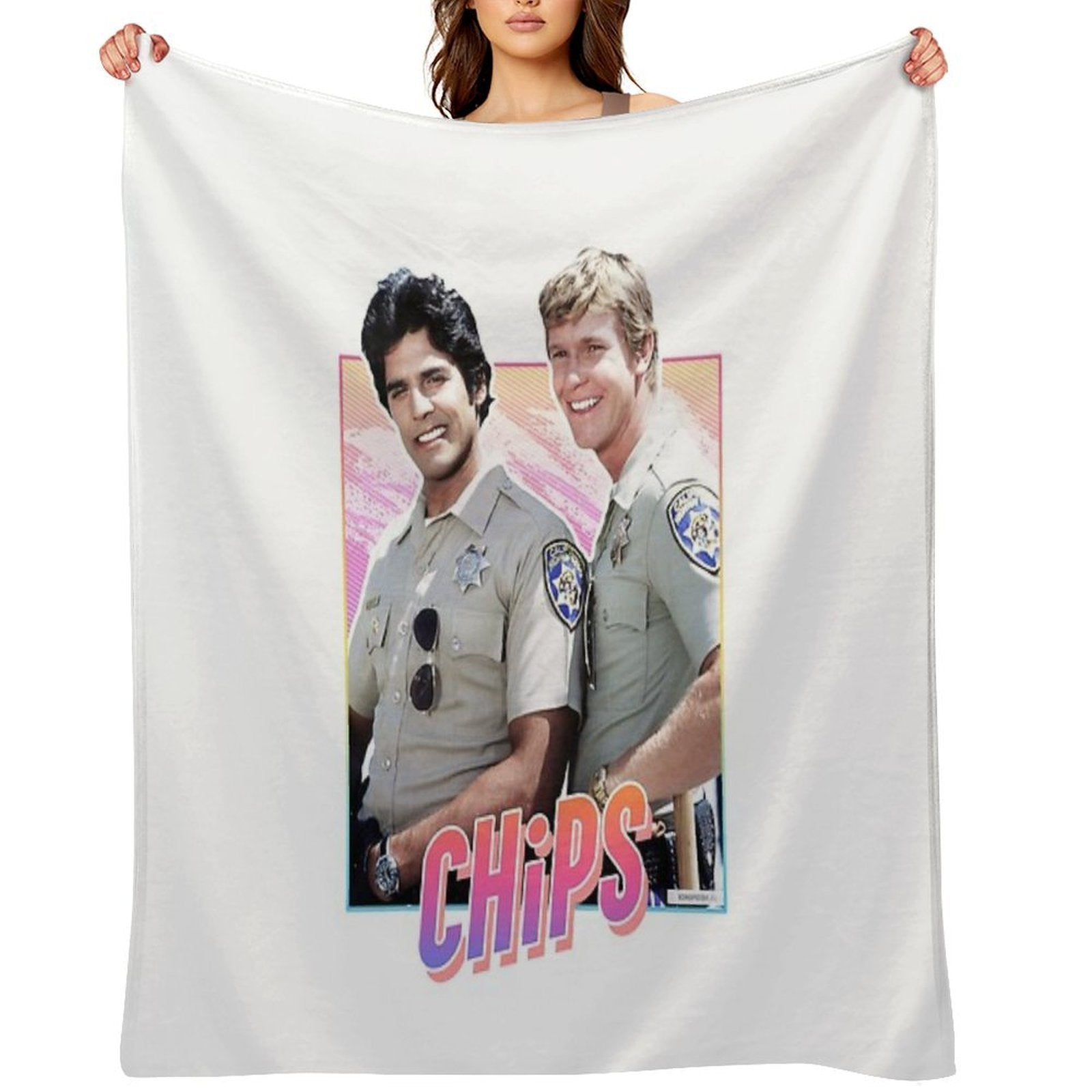CHiPs - 80s Design Shrink-resistant Throw Blanket