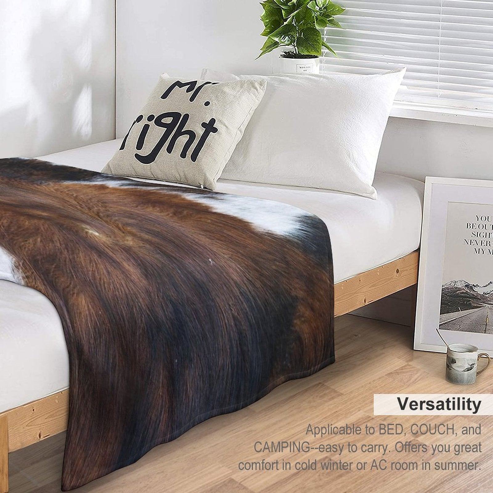 Cowprint Art (photograph, Smooth Print) Multi-functional Throw Blanket