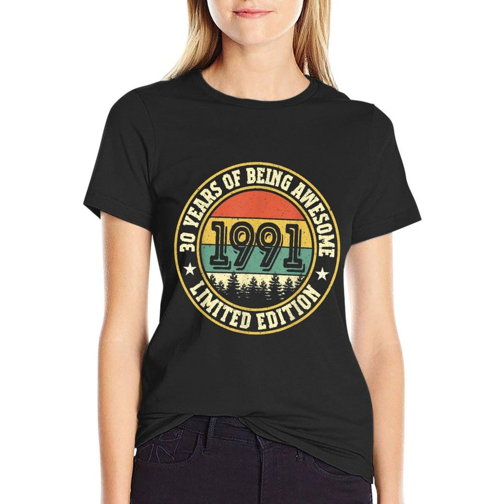 Thirty Years of Being Awesome 30 Years Old 30th Birthday  Relaxed-fit T-Shirt