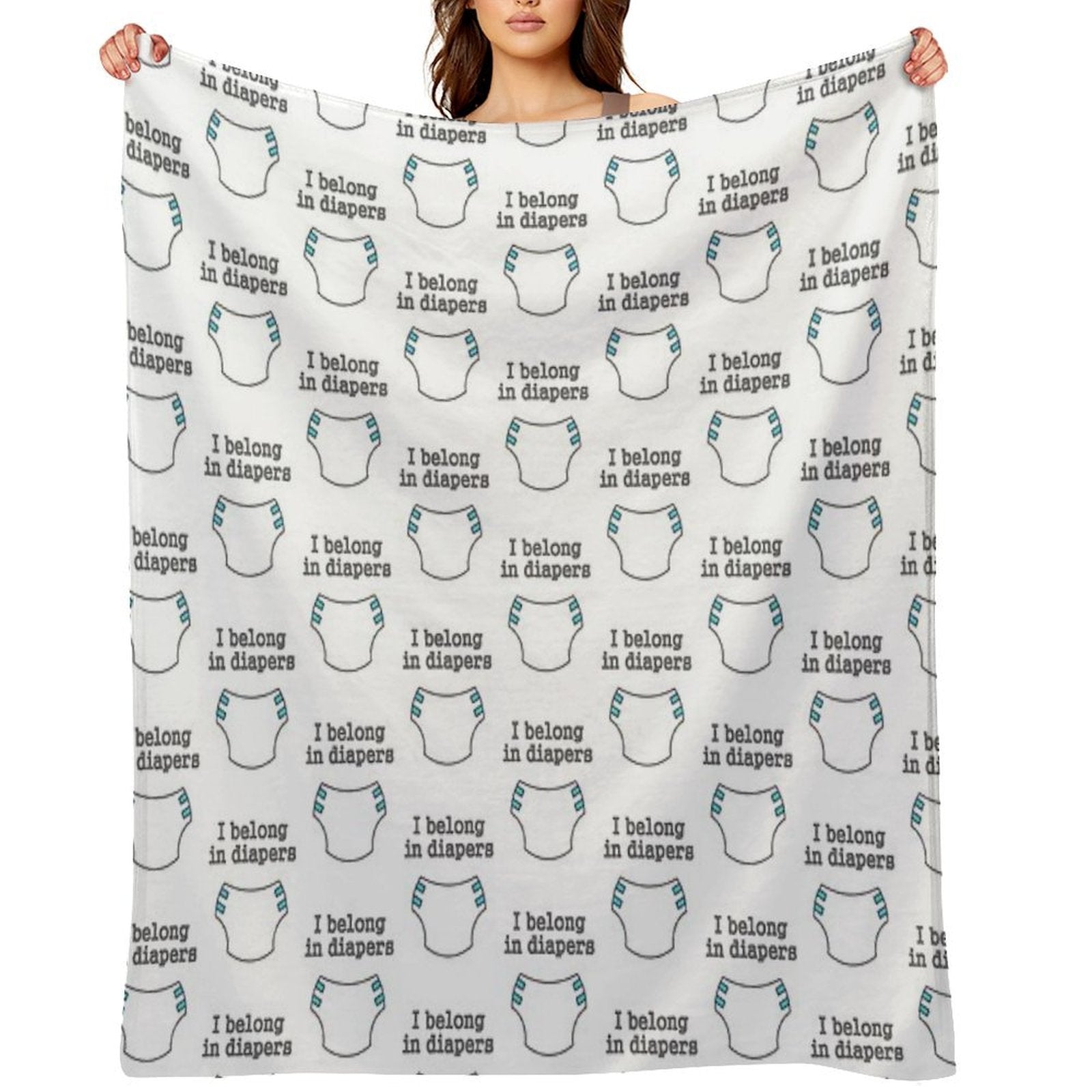 I Belong in Diapers All-season Throw Blanket