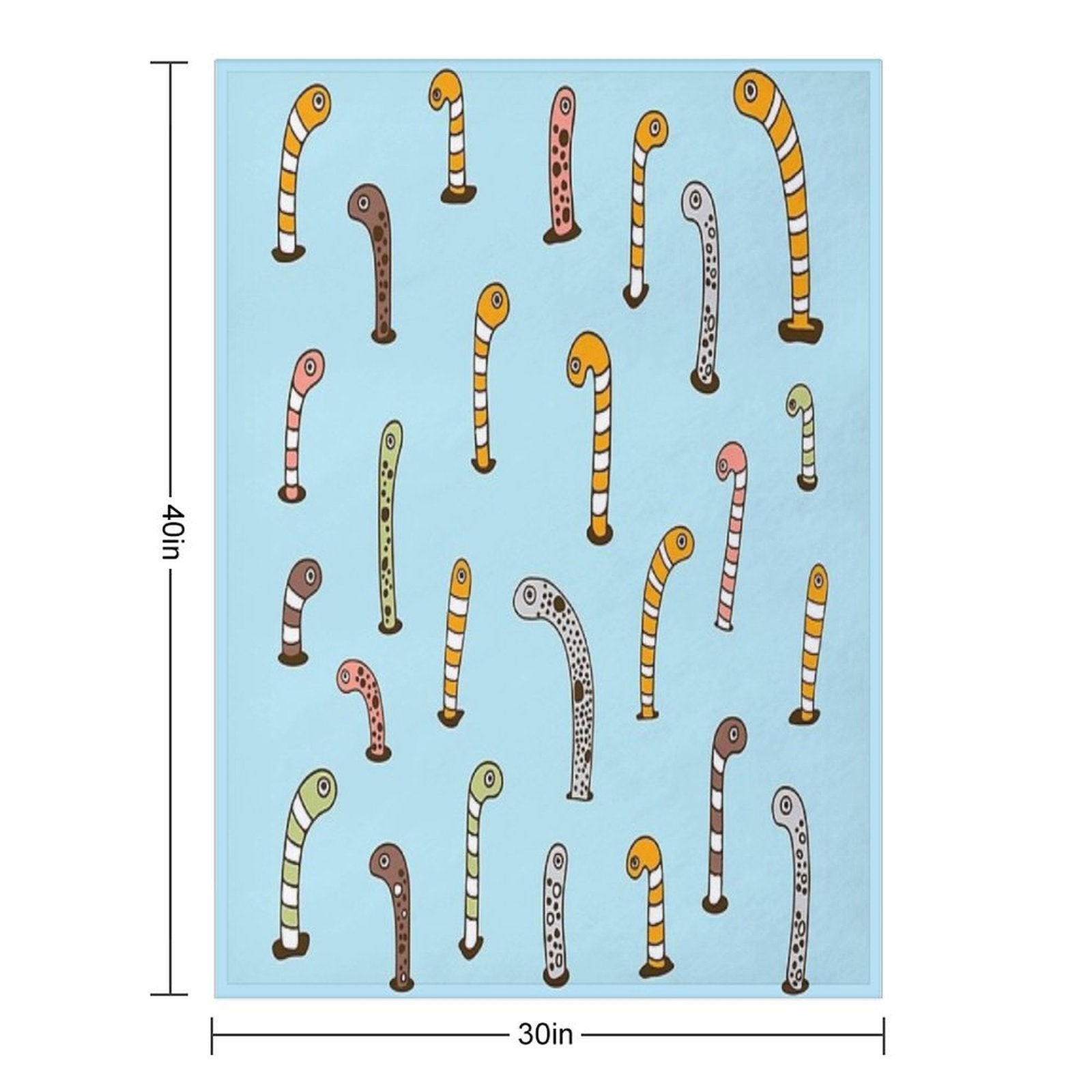 Garden Eels Velvety-soft Throw Blanket