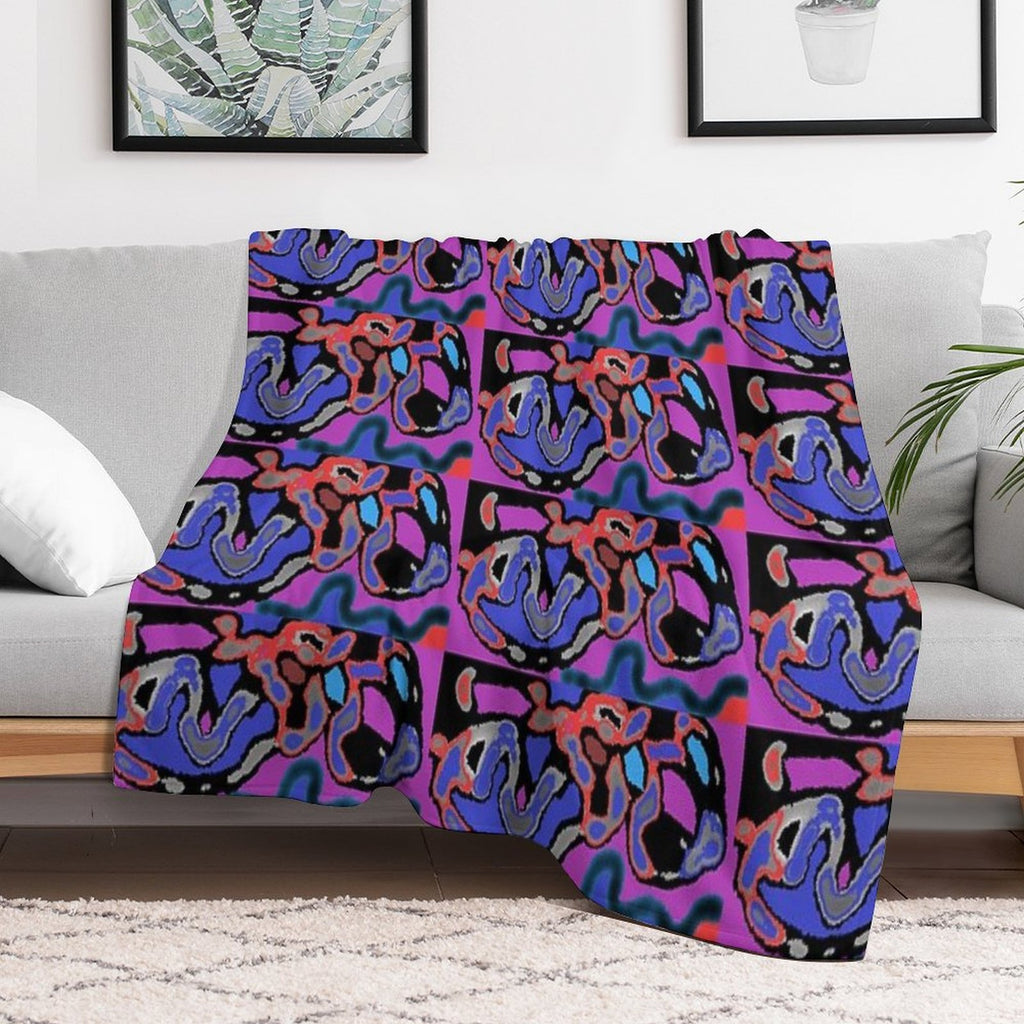 Snakeely Abstract Plush Throw Blanket