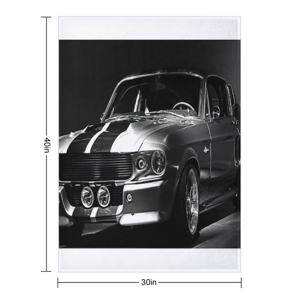 1967 Ford Mustang Shelby GT 500 Shrink-resistant Throw Blanket