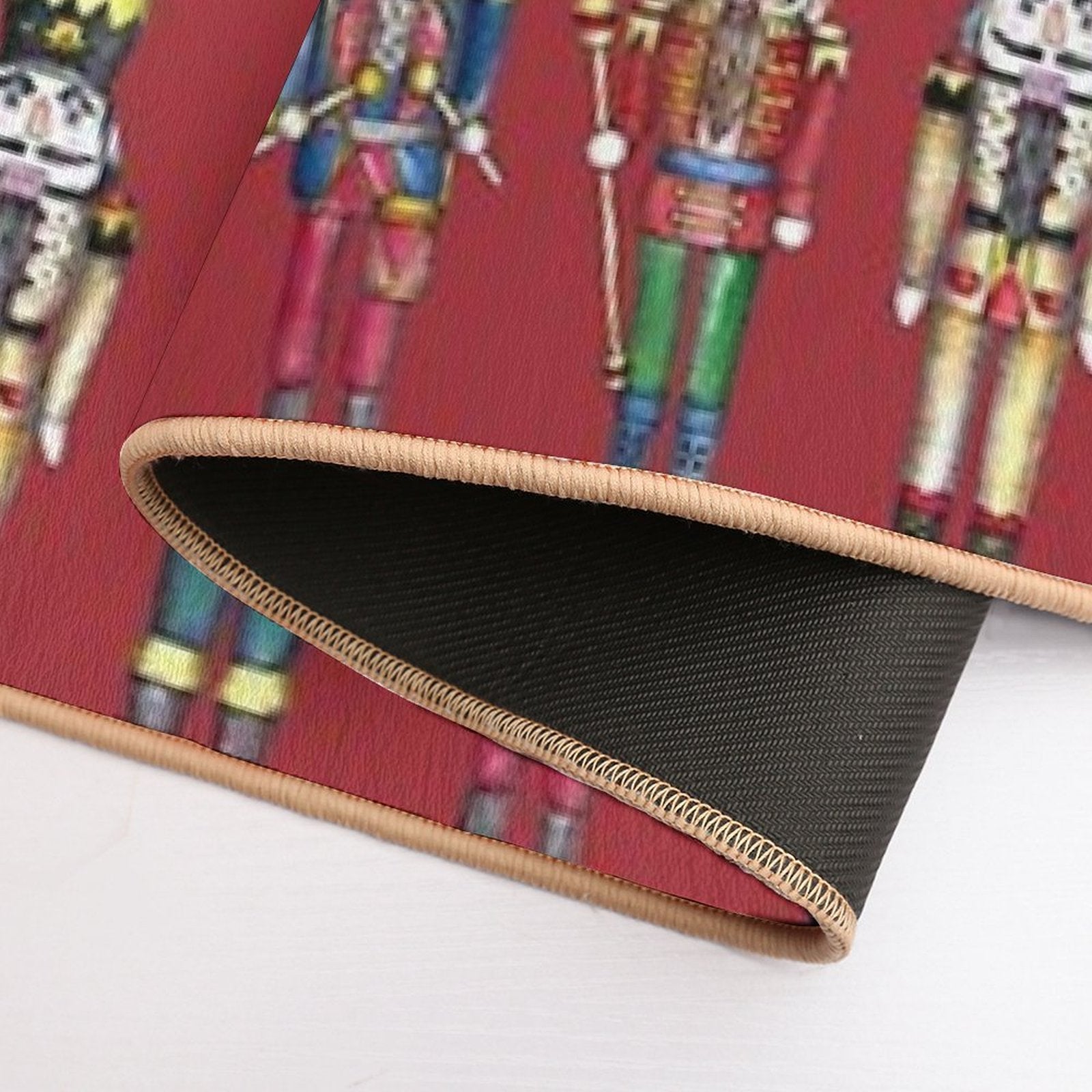 The Nutcracker Prince Pattern in Red  Easy To Clean Bath Mat