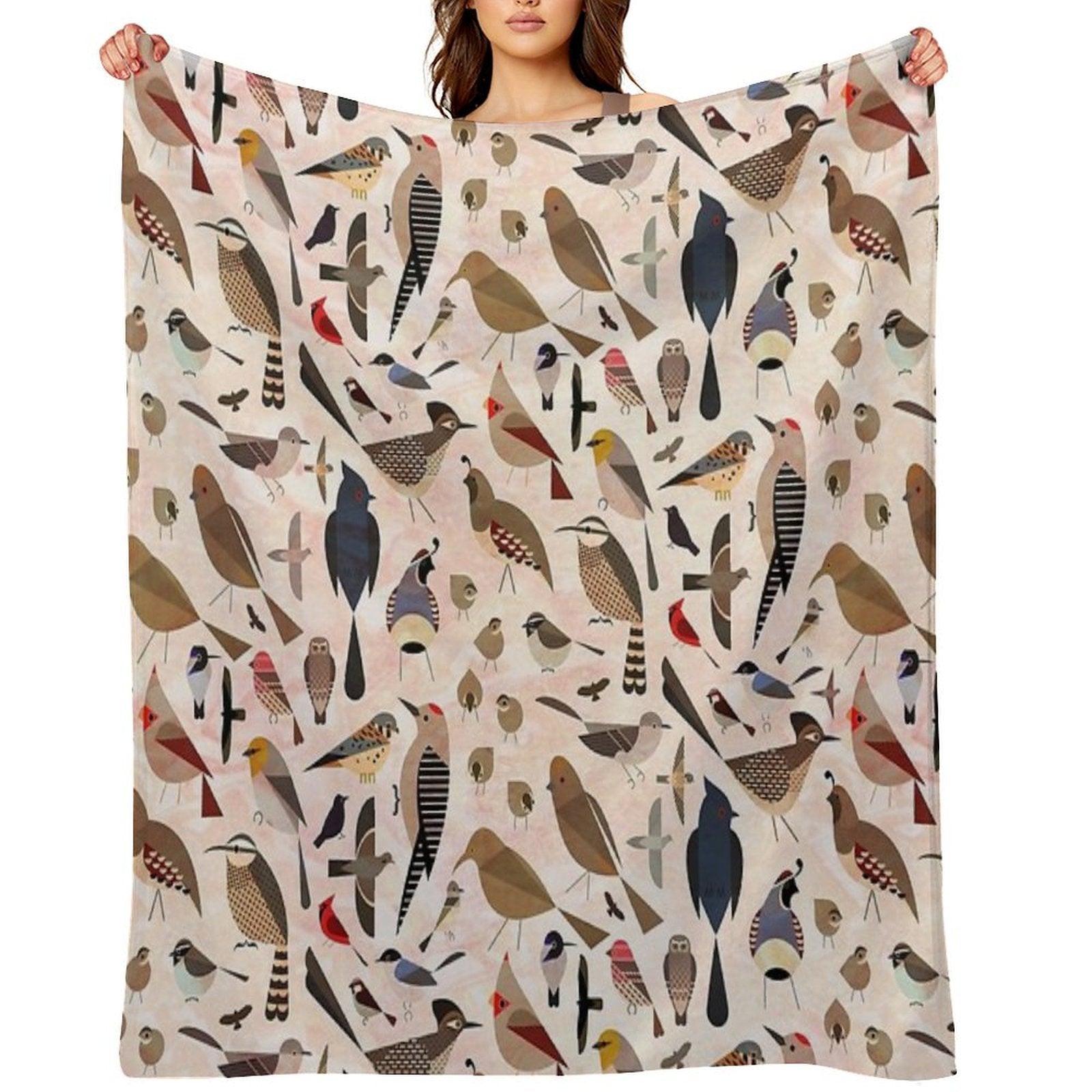 Sonoran Birds Machine-washable Throw Blanket