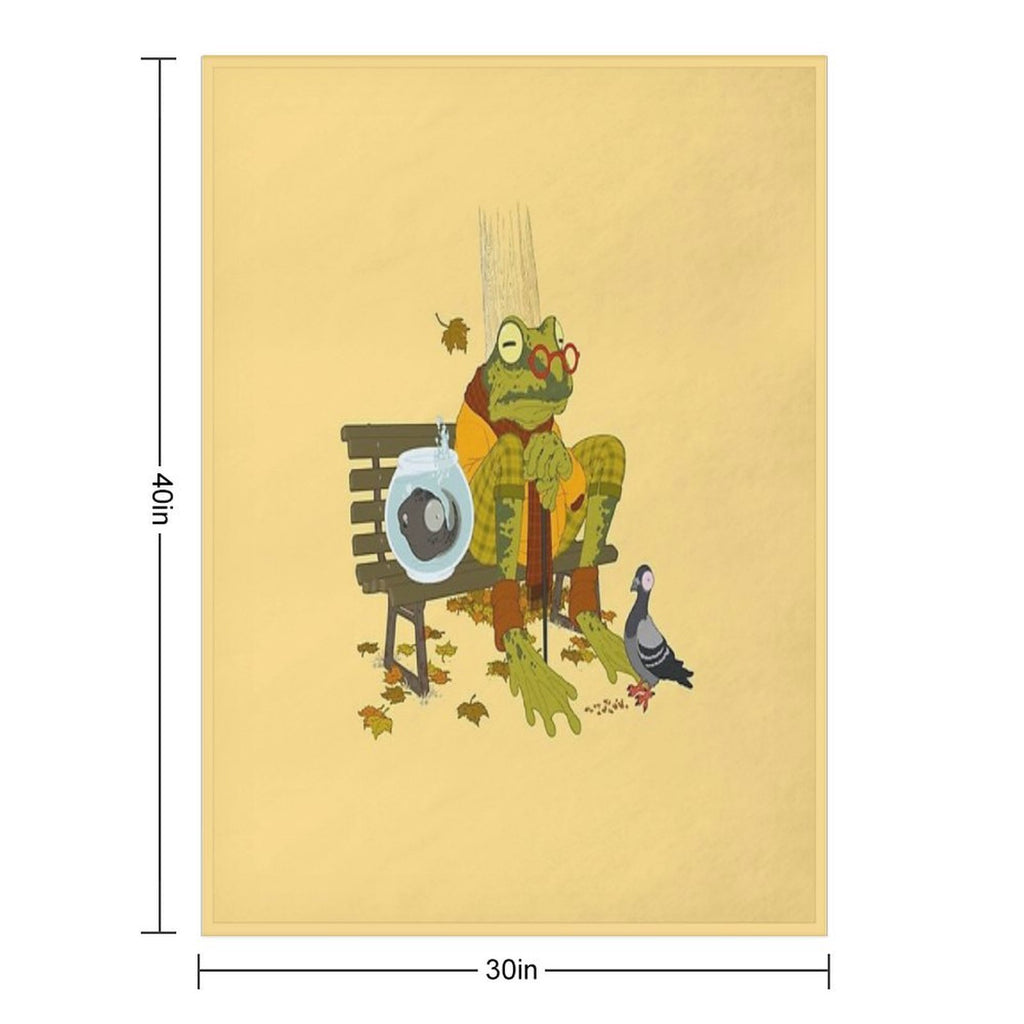 Day Out with Grandpa Travel-friendly Throw Blanket