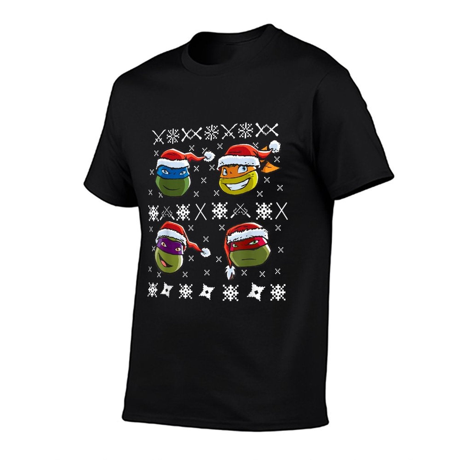 Teenage Mutant Ninja Turtles Christmas Sweater  Ribbed Collar T-Shirt