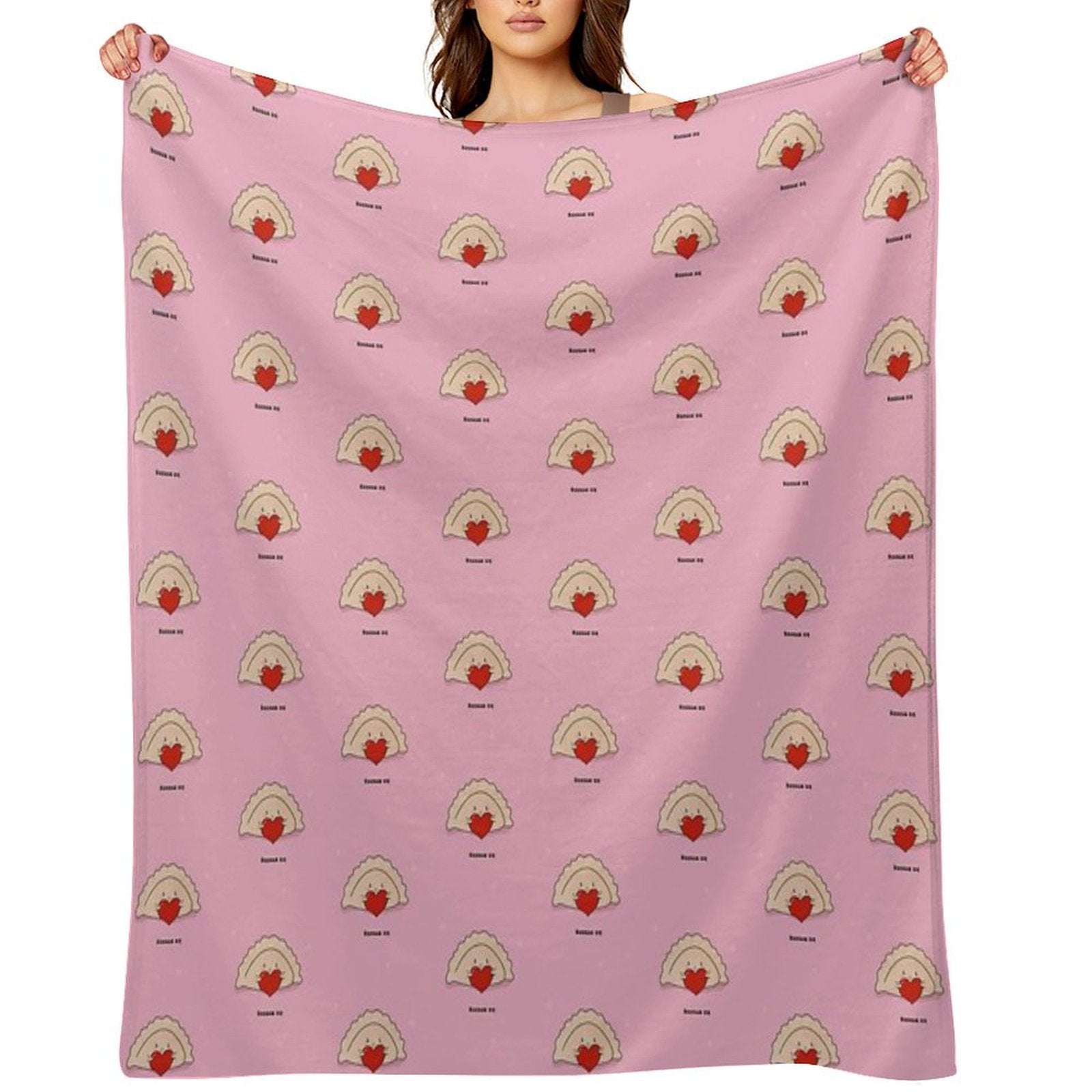 Kocham Cie Cute Pierogi Card with An Adorable Polish Dumpling Anti-pilling Throw Blanket