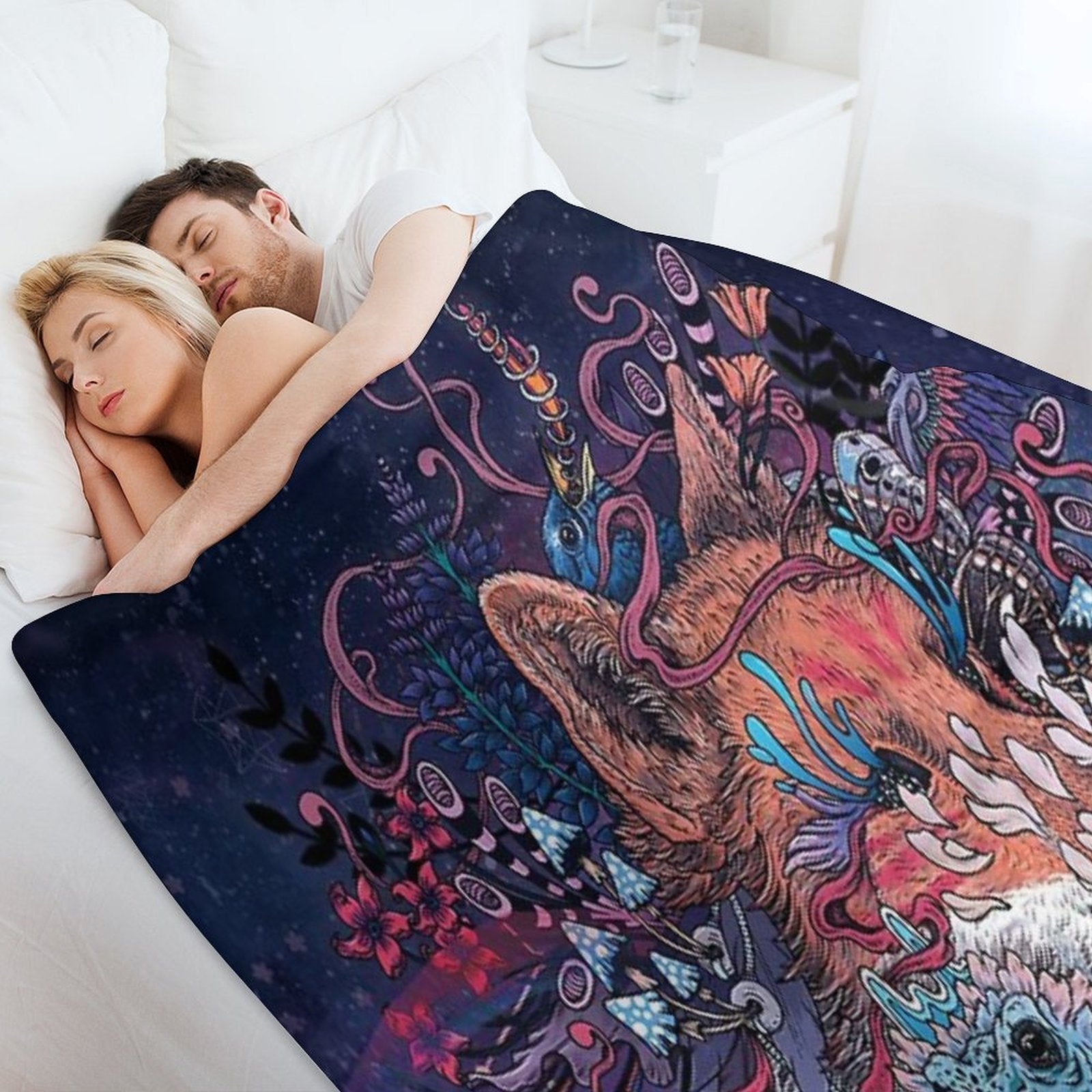 Envoy (Kitsune) Travel-friendly Throw Blanket