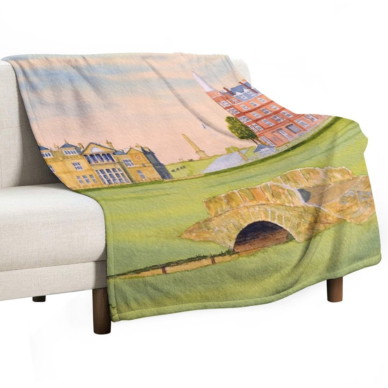 The Greatest Golf Course in Scotland. Sustainable Throw Blanket