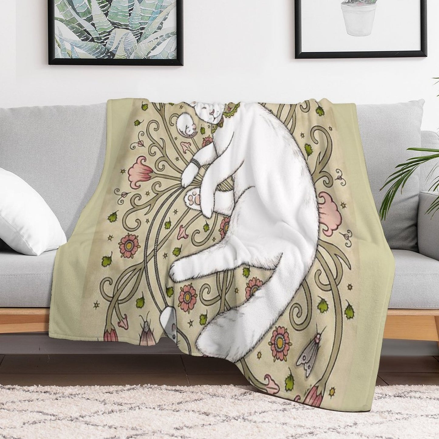Mice And Moths Plush Throw Blanket