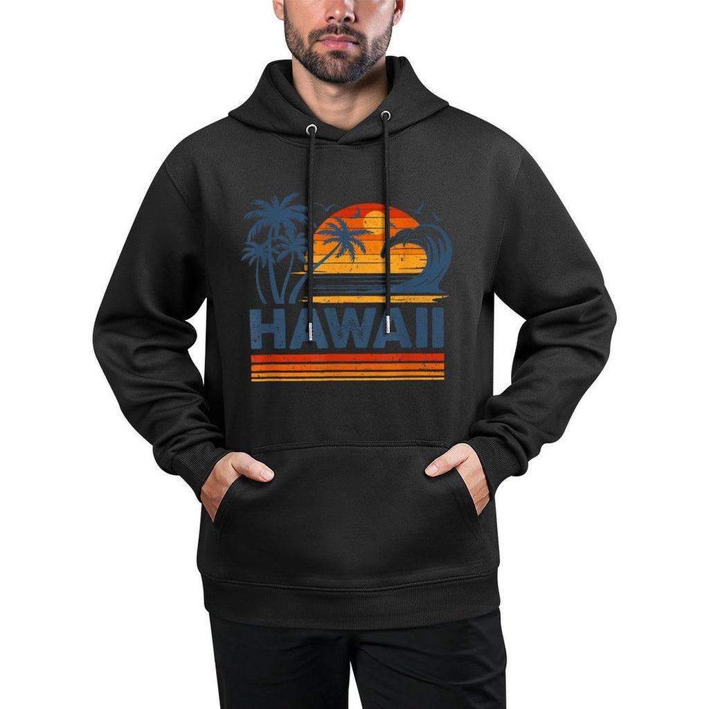 Hawaii Vacation Sunset Cute 70S Vintage Retro Beach Machine Washable Hoodie