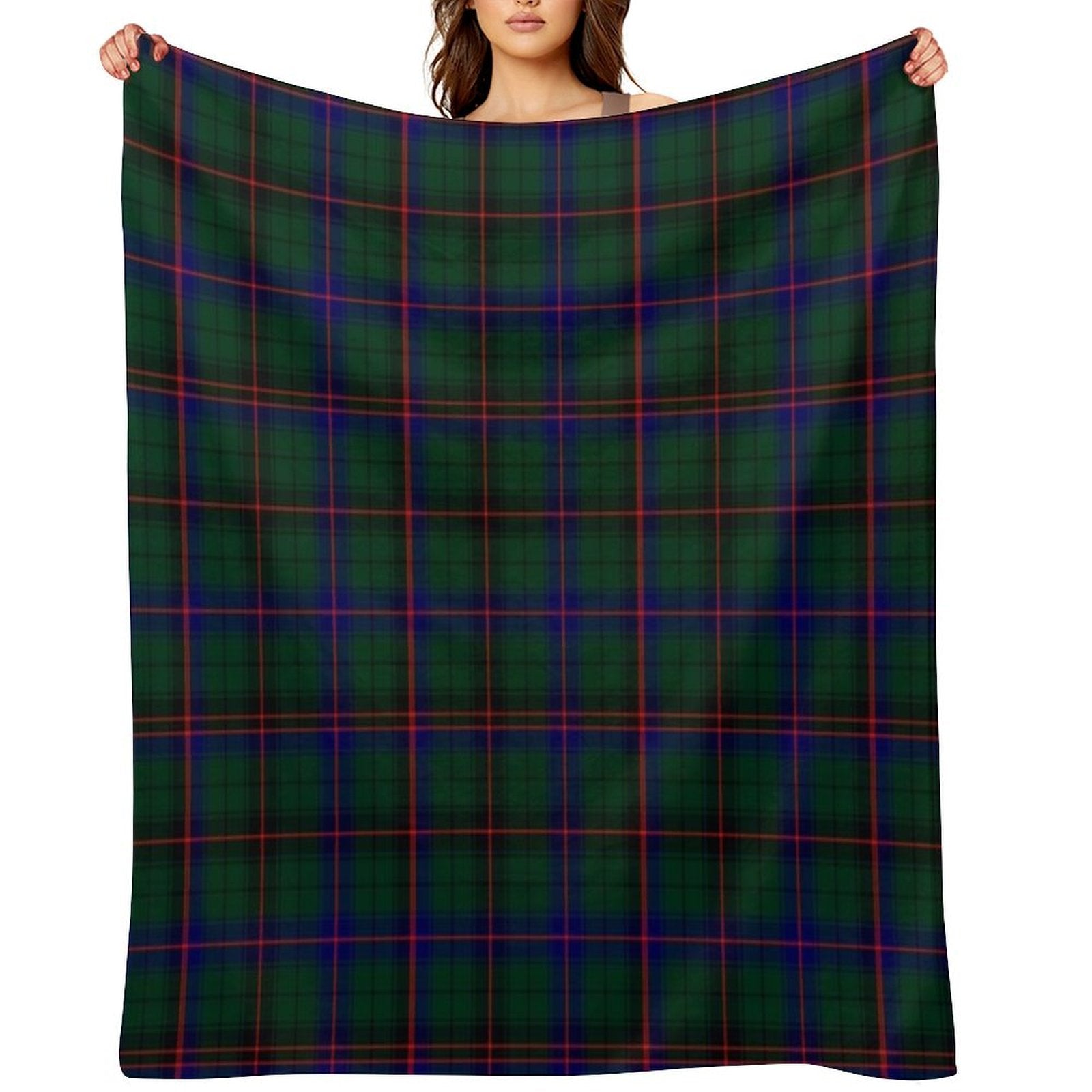 Clan Davidson Tartan Sustainable Throw Blanket