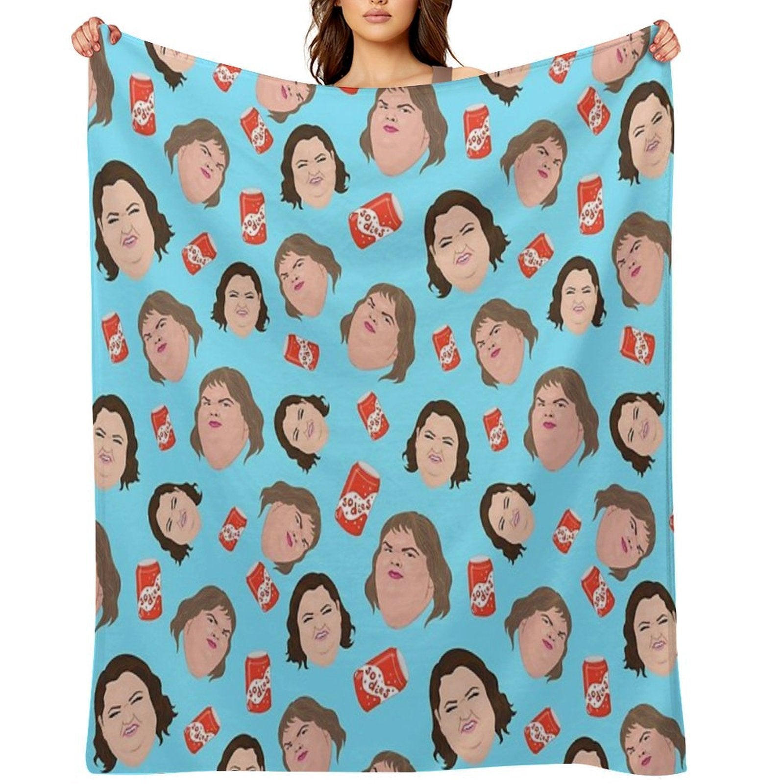 1000lb Sisters - Repeat Print - Sodies - Slaton Sisters - Amy Tammy Quick-dry Throw Blanket