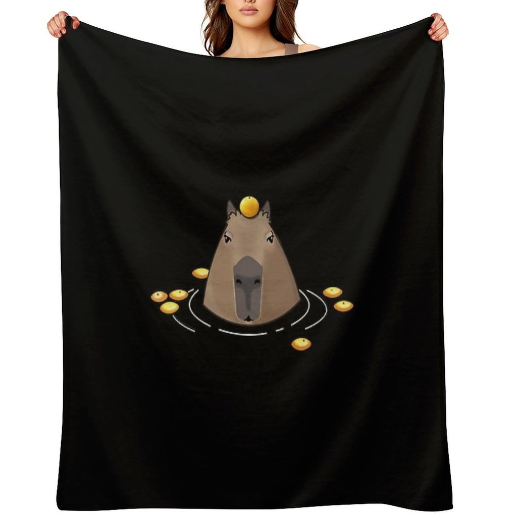 Capybara Eco-conscious Throw Blanket